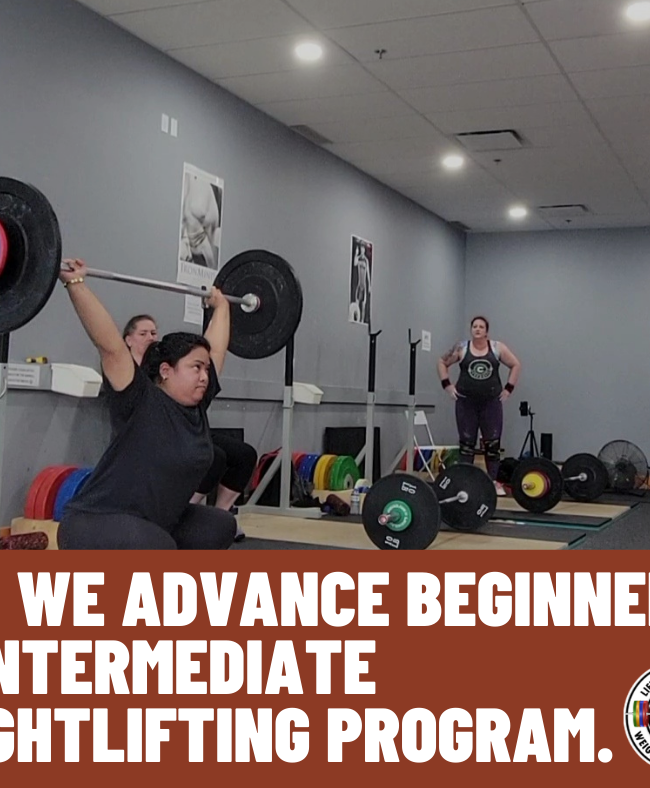 How we advance beginners to intermediate weightlifting program.
